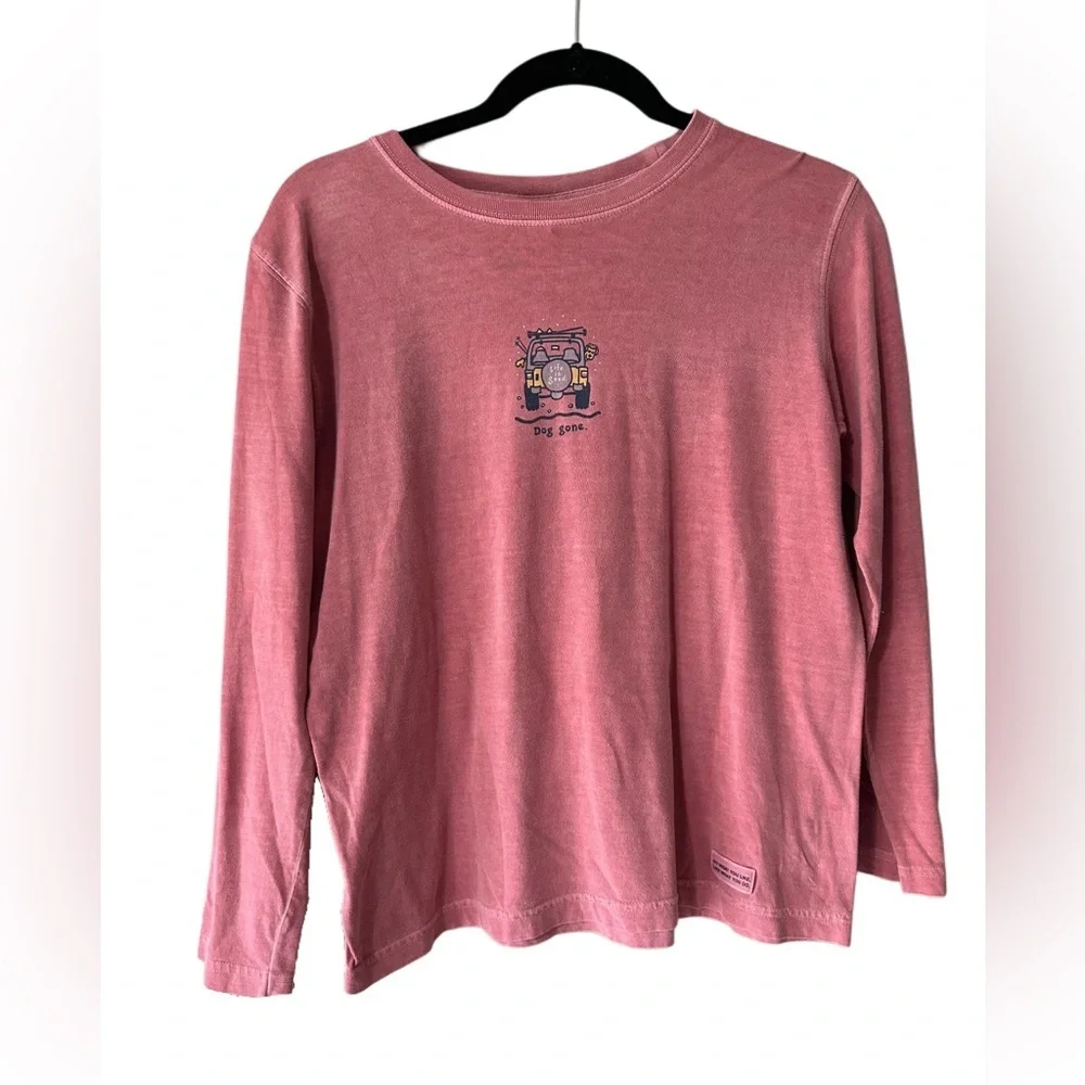 Life Is Good Red Dog Gone Jeep Woman’s Cotton Tee - Picture 6 of 6